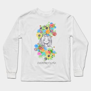 OVERTHINKING (black version) Long Sleeve T-Shirt